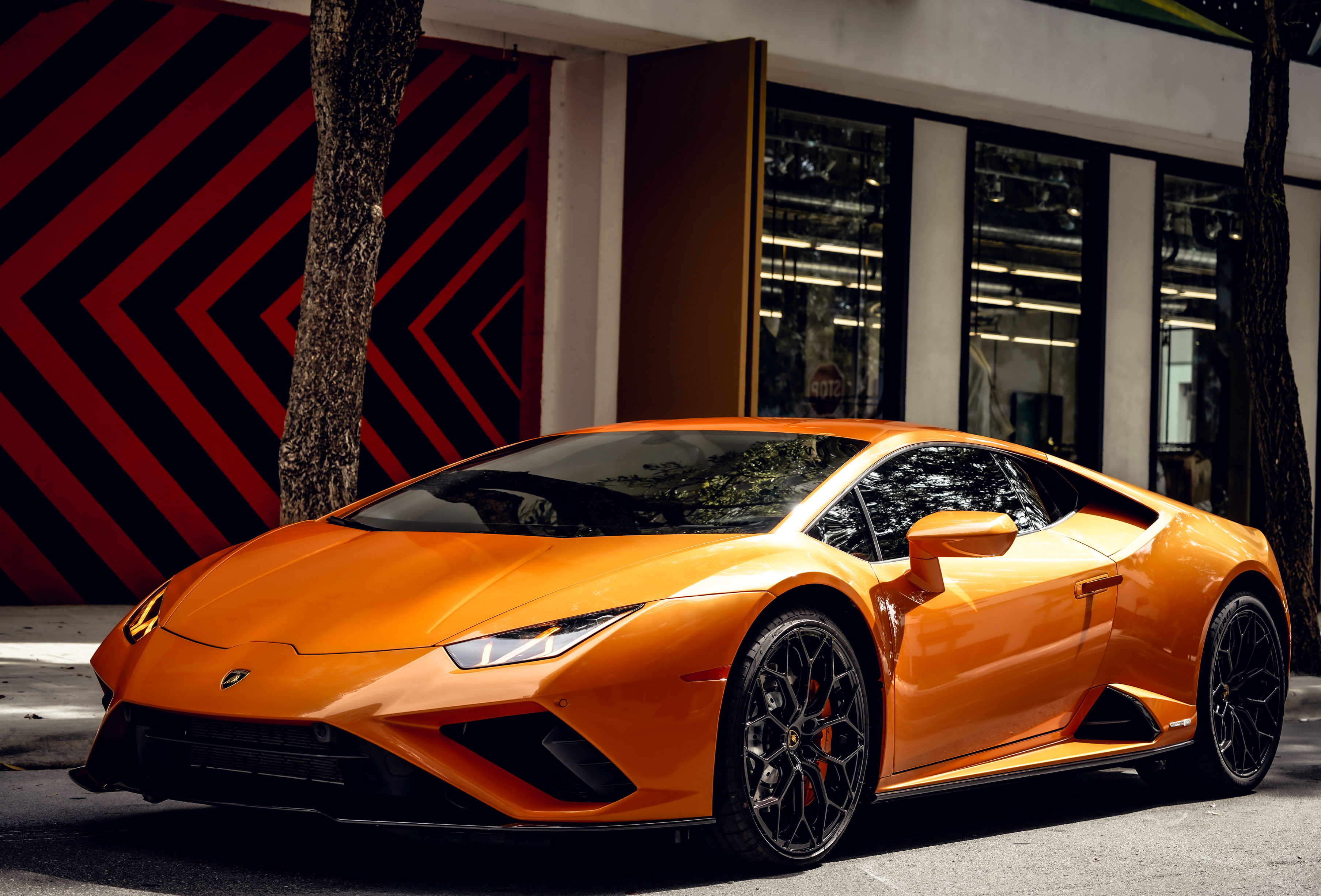 2022 Lamborghini Huracan Evo for Rent—Orange