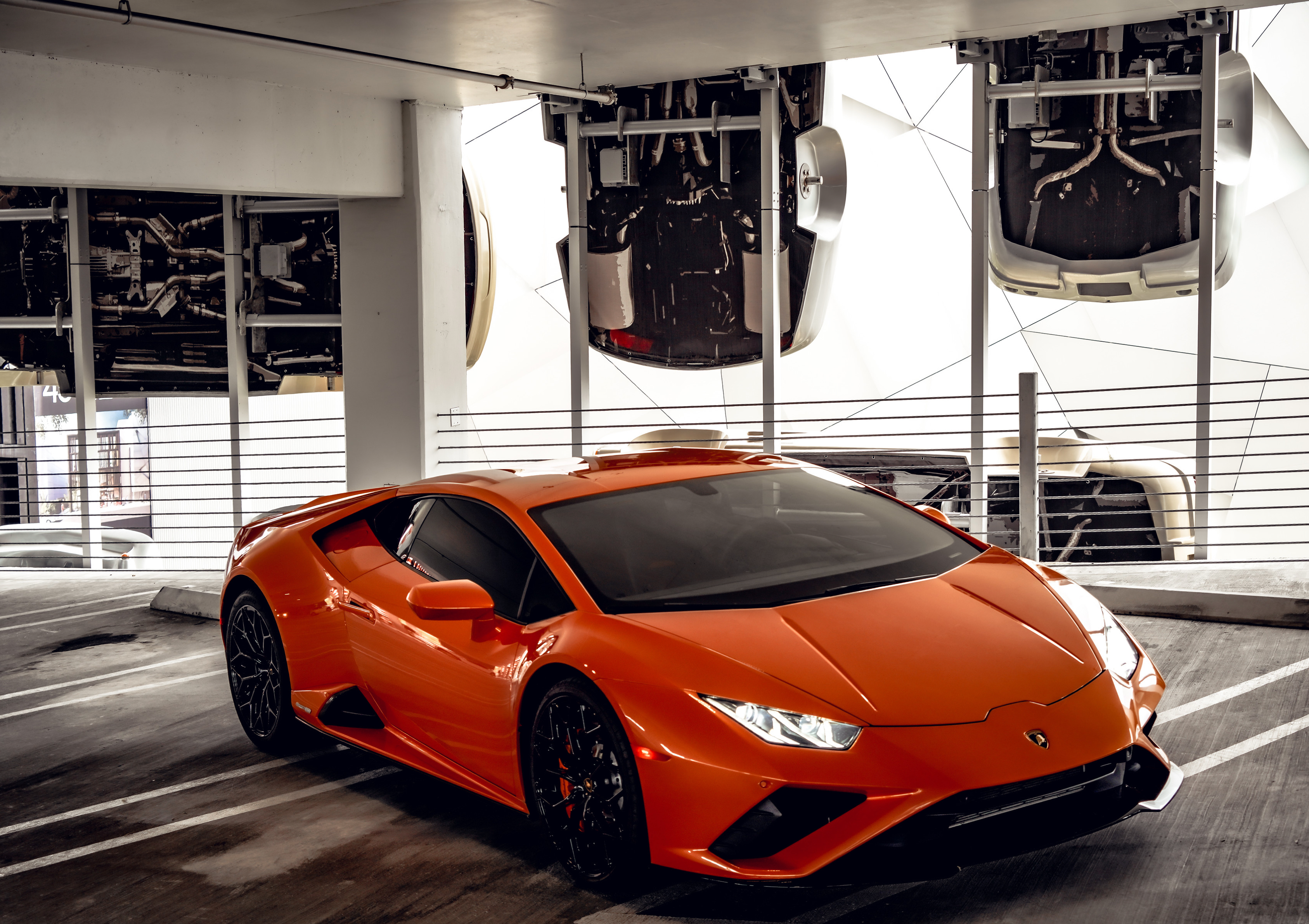 2022 Lamborghini Huracan Evo for Rent—Orange