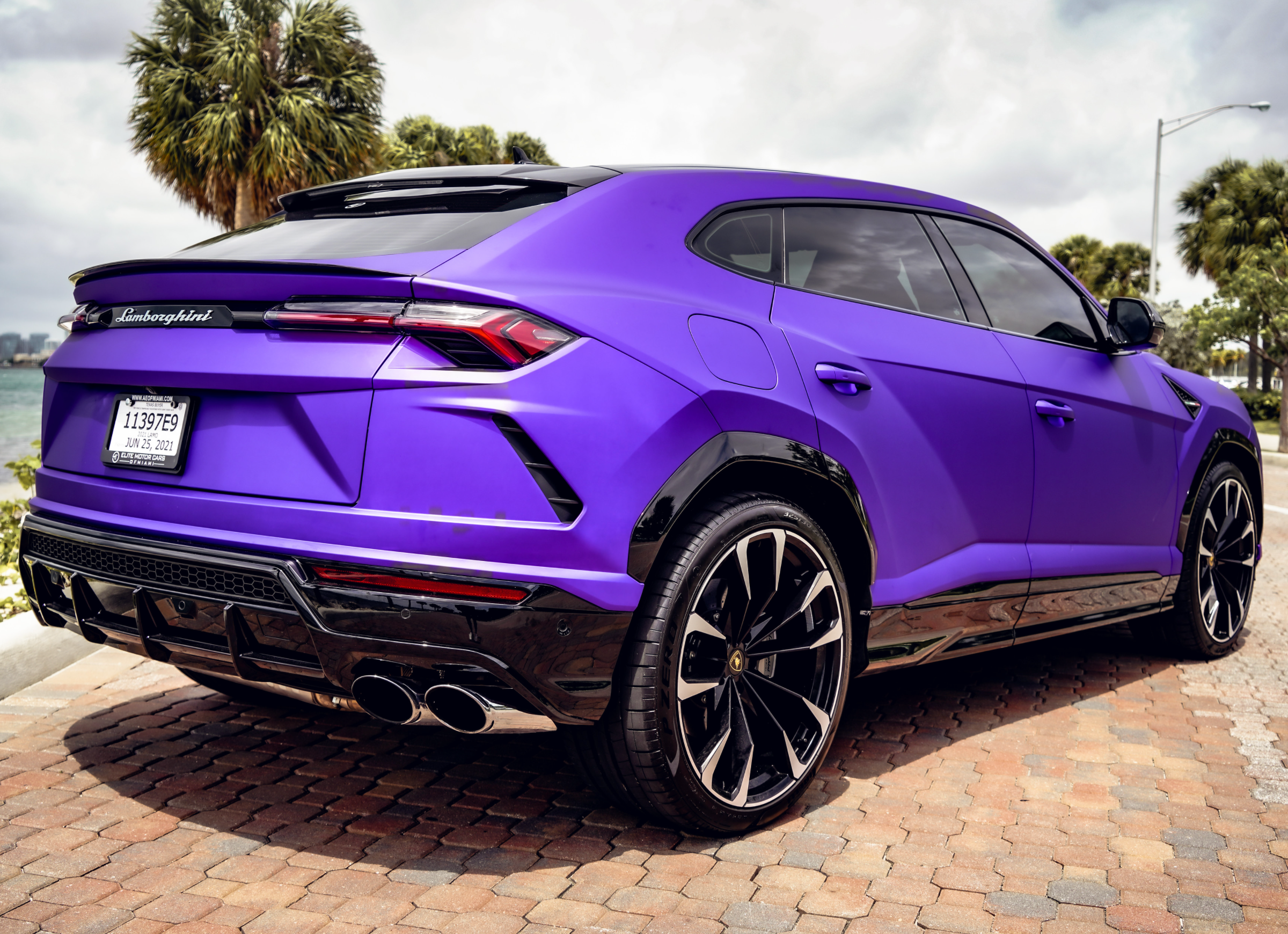 Purple 2022 Lamborghini Urus for Rent in Miami