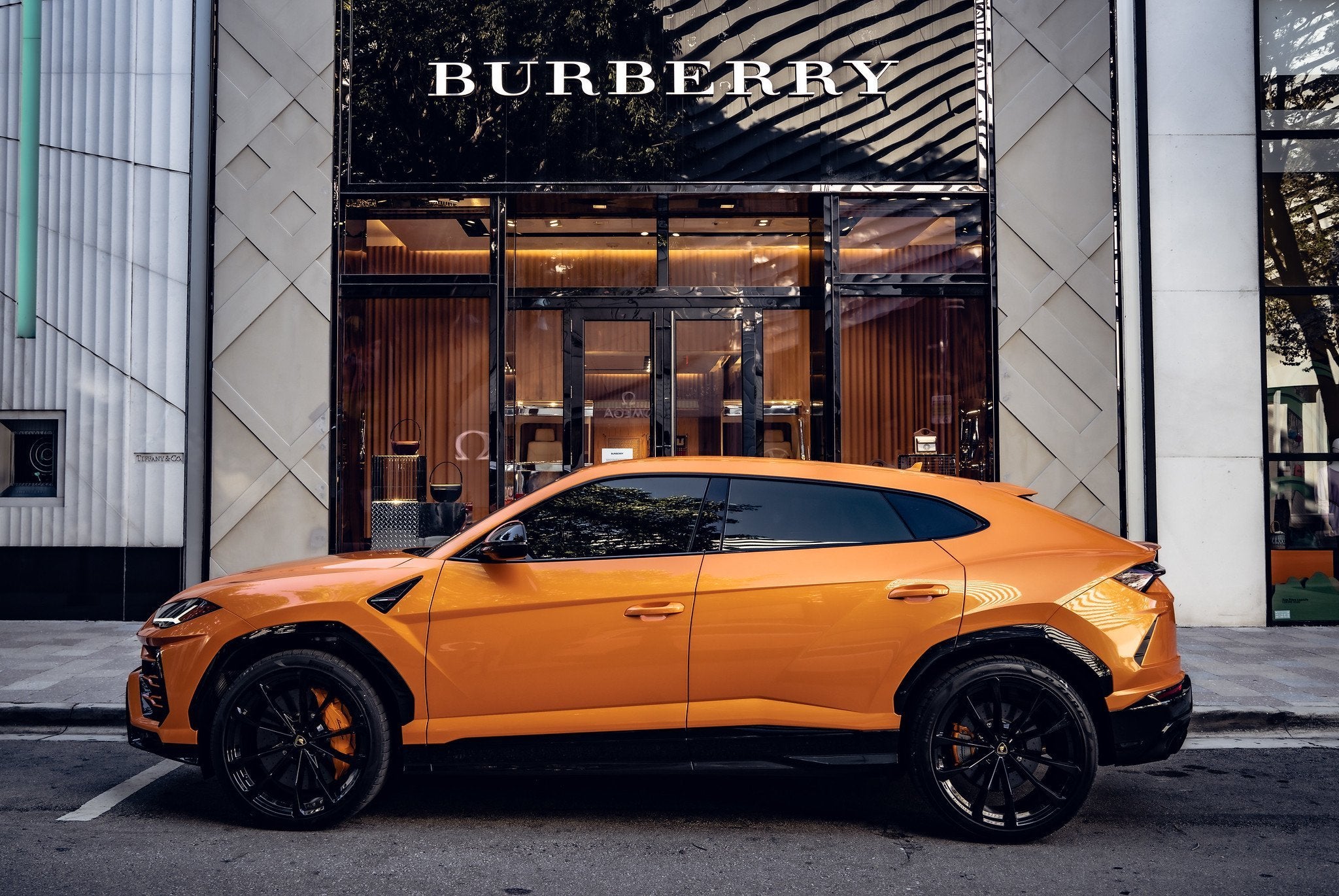 Orange 2022 Lamborghini Urus for Rent in Miami