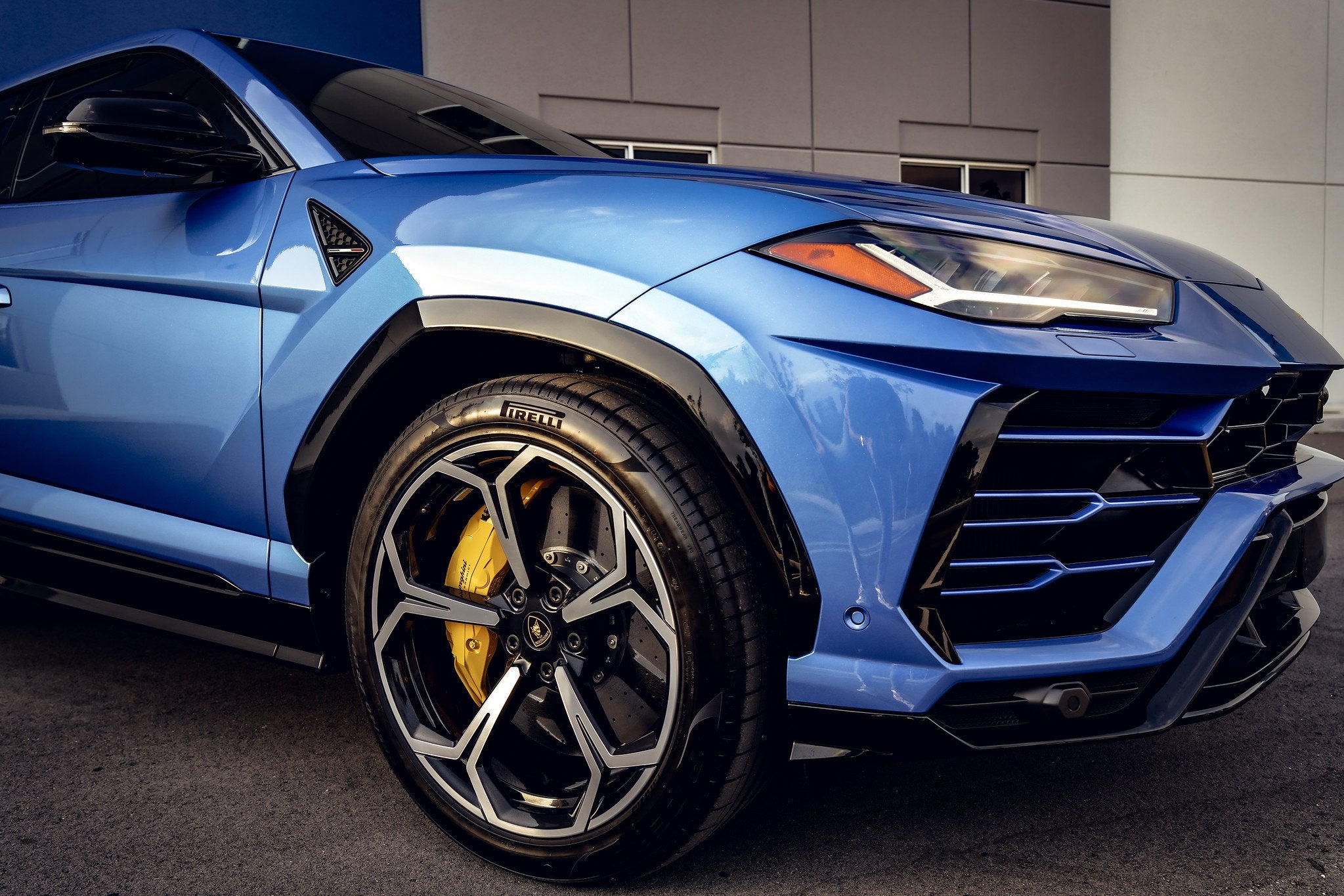 Blue 2022 Lamborghini Urus for Rent in Miami